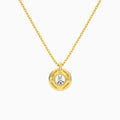 Round Halo Diamond Pendant Necklace