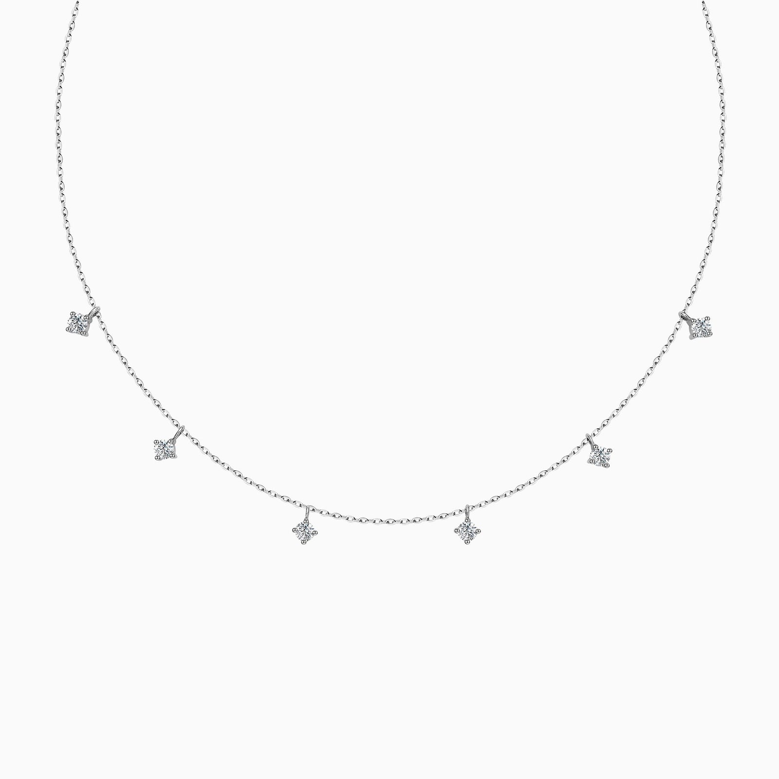 Starry Charm Diamond Dainty Necklace