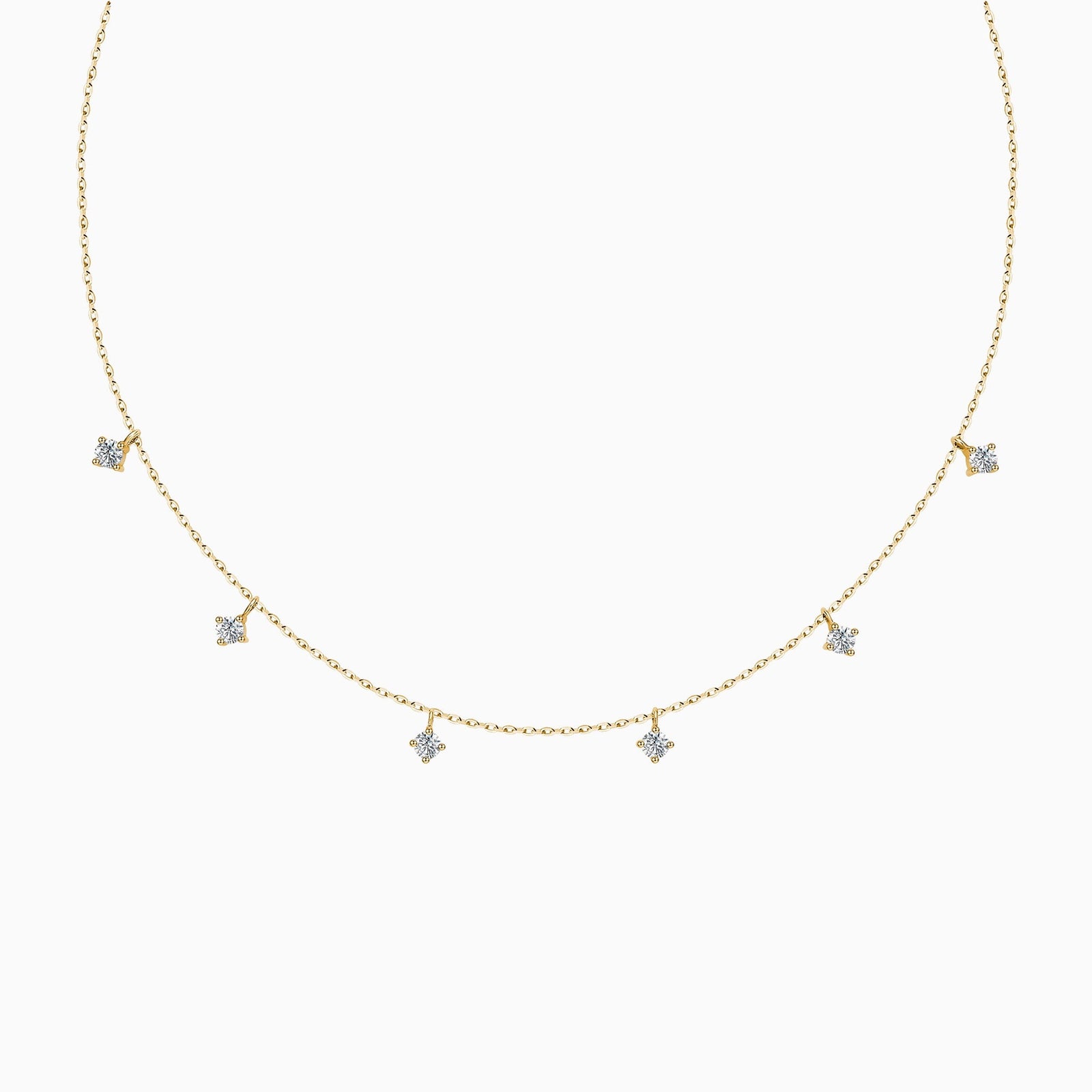 Starry Charm Diamond Dainty Necklace