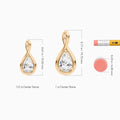 Lab Grown Diamond Pear Solitaire Twist Pendant Necklace In 14K Rose Gold - Size Comparison