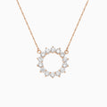 Radiant Eclipse Open Circle Diamond Necklace