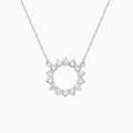 Radiant Eclipse Open Circle Diamond Necklace