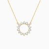 Radiant Eclipse Open Circle Diamond Necklace