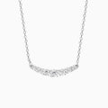 Graduated Curved Bar Diamond Necklace