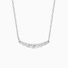 Graduated Curved Bar Diamond Necklace