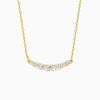 Graduated Curved Bar Diamond Necklace