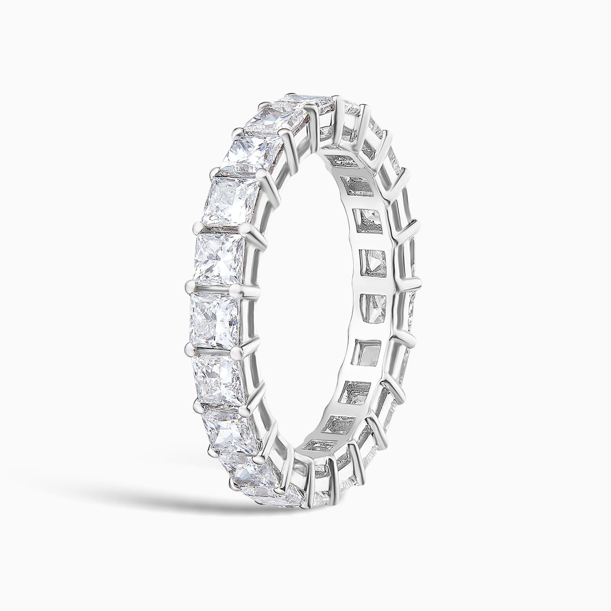 Princess Eternity Band in 14K White Gold