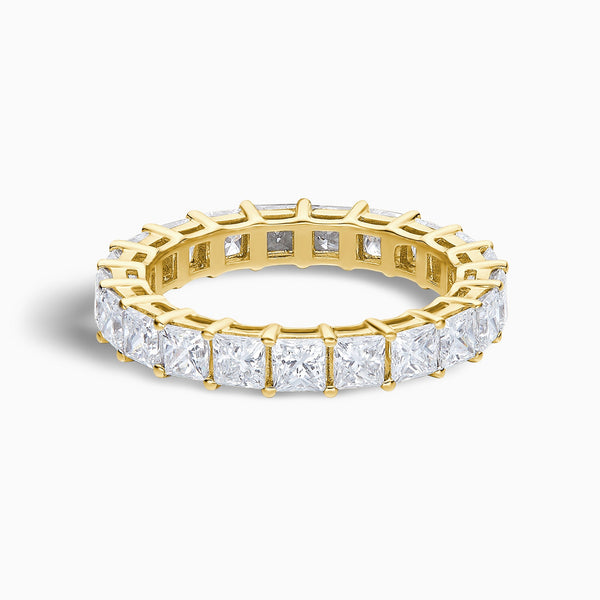 Princess Eternity Band in 14K Yellow Gold