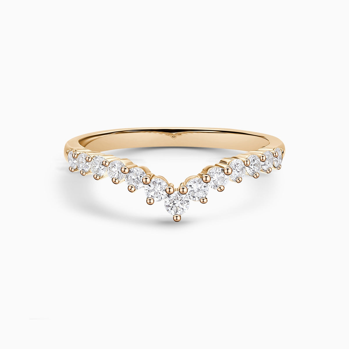 Tiara Wedding Band in 14K Rose Gold