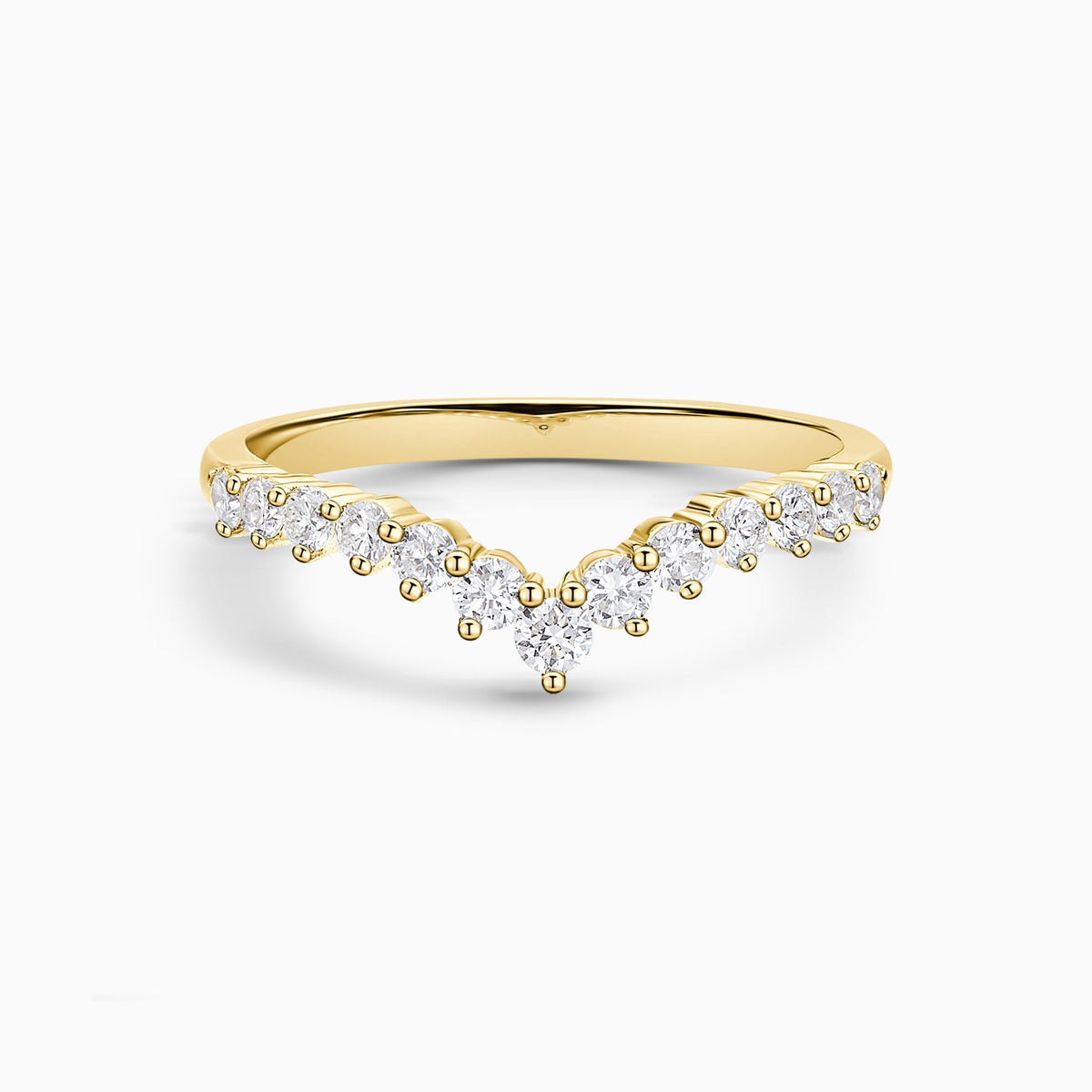Tiara Wedding Band in 14K Yellow Gold
