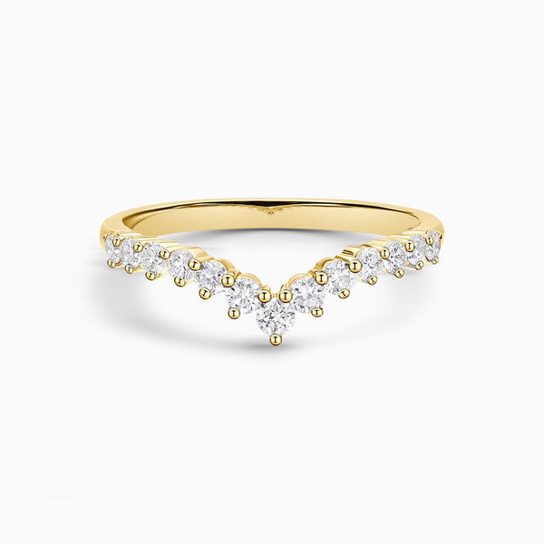 Tiara Wedding Band in 14K Yellow Gold
