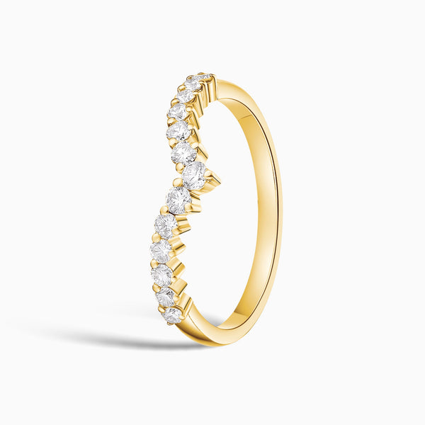 Tiara Wedding Band in 14K Yellow Gold