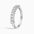 Three Row Wavy Prong Band