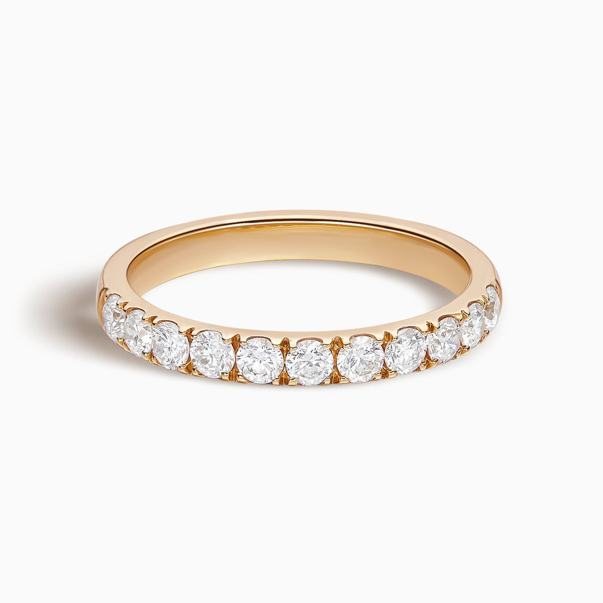 Classic Round Brilliant Half Eternity Band in 14K Rose Gold