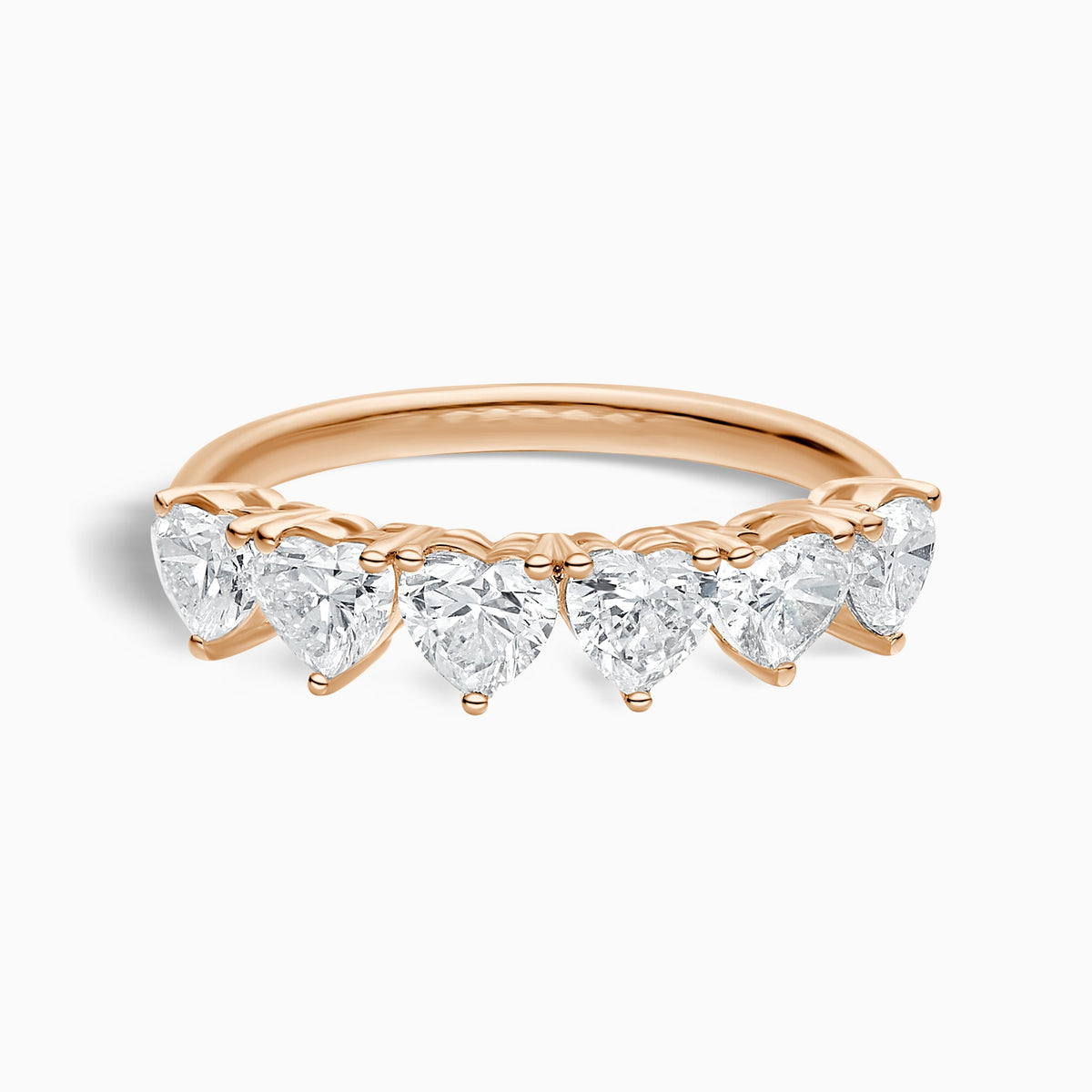 Amore Half Eternity Band in 14K Rose Gold