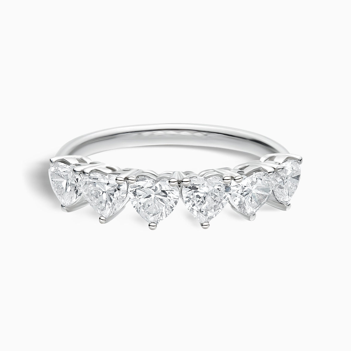 Amore Half Eternity Band in 14K White Gold