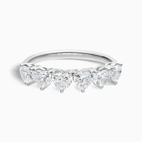 Amore Half Eternity Band in 14K White Gold