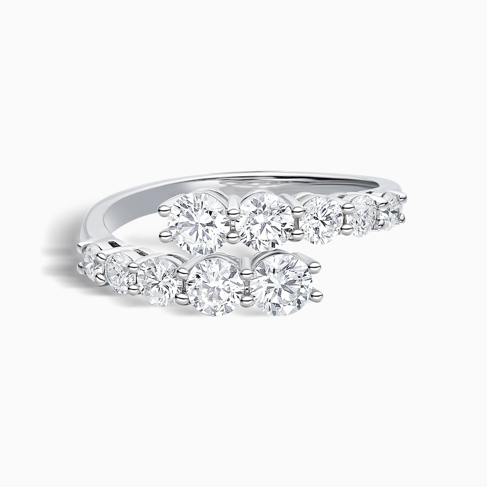 Graduated Diamond Bypass Ring