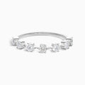 Spaced Six Prong Half Eternity Diamond Band