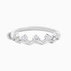 Crown Stackable Half Eternity Diamond Band