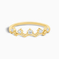 Crown Stackable Half Eternity Diamond Band