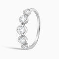 Bezel Prong Combination Set Half Eternity Diamond Band