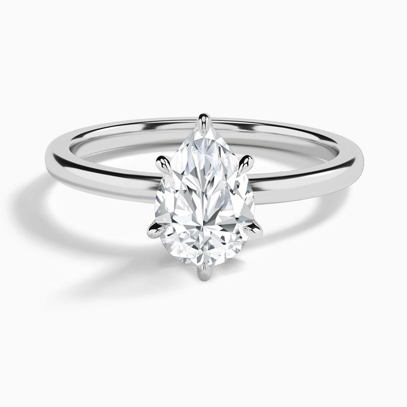 Pear Myra Solitaire Lab Grown Diamond Engagement Ring In Platinum - Lucenjuri