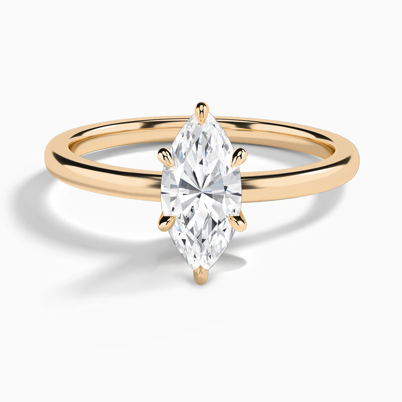 Marquise Myra Solitaire Lab Grown Diamond Engagement Ring In 14K Rose Gold - Lucenjuri