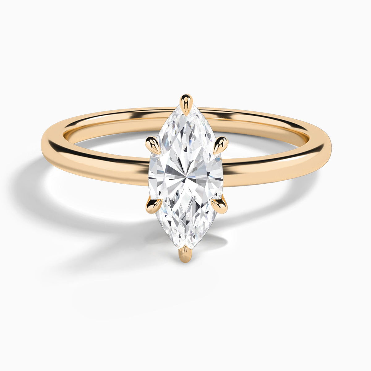 Marquise Myra Solitaire Lab Grown Diamond Engagement Ring In 14K Rose Gold - Lucenjuri