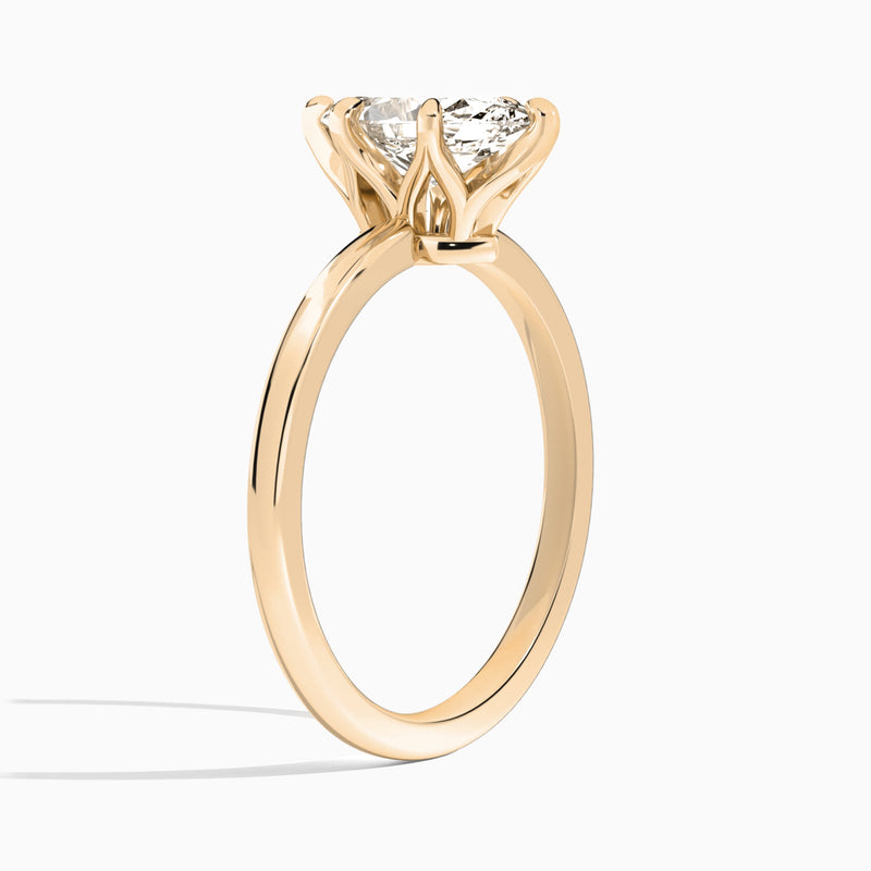 Marquise Myra Solitaire Lab Grown Diamond Engagement Ring In 14K Rose Gold, Angle View