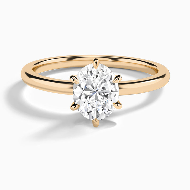 Oval Myra Solitaire Lab Grown Diamond Engagement Ring In 14K Rose Gold - Lucenjuri