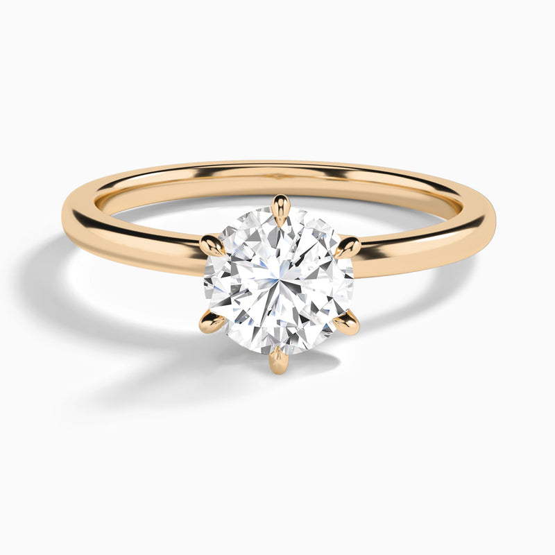 Round Myra Solitaire Lab Grown Diamond Engagement Ring In 14K Rose Gold - Lucenjuri