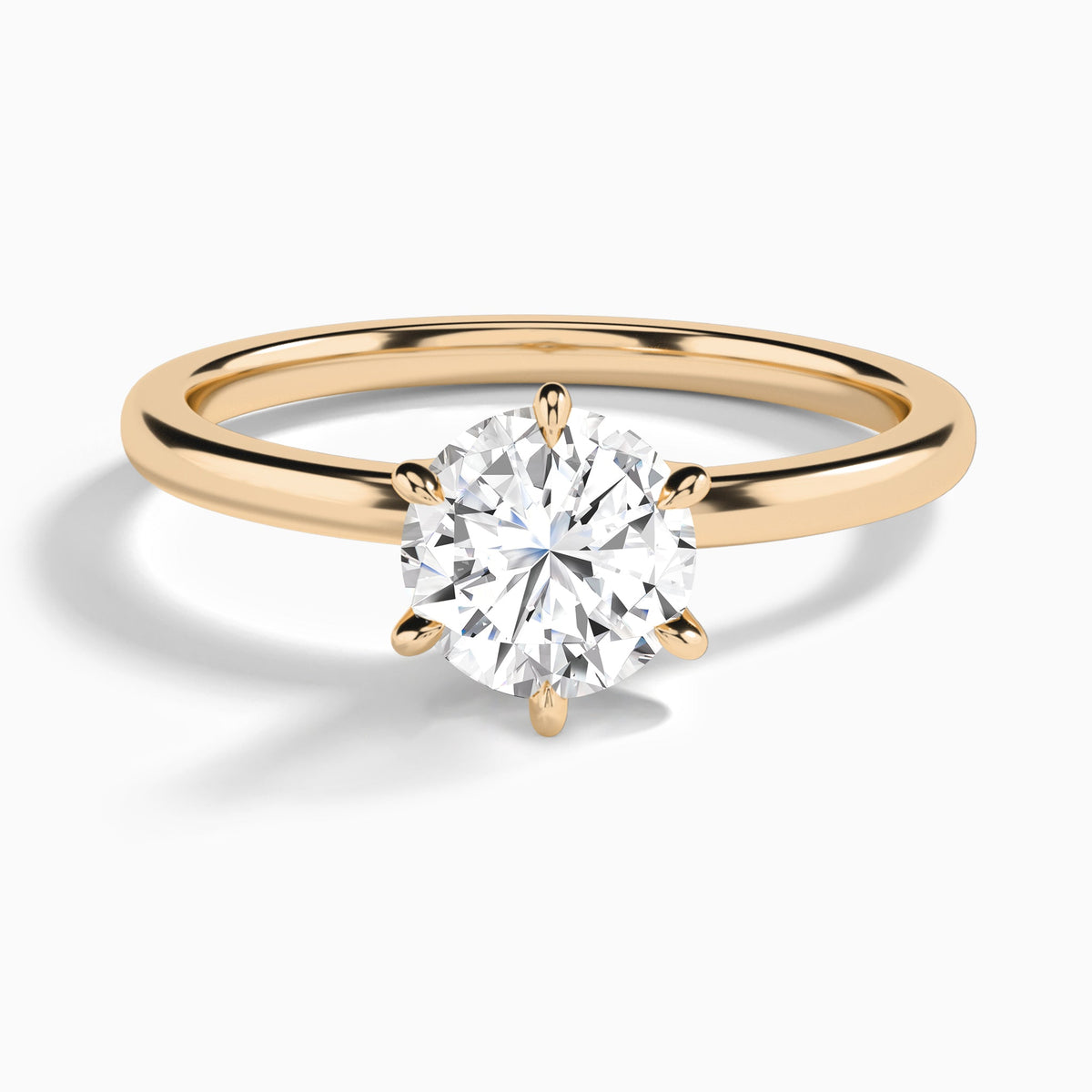 Round Myra Solitaire Lab Grown Diamond Engagement Ring In 14K Rose Gold - Lucenjuri