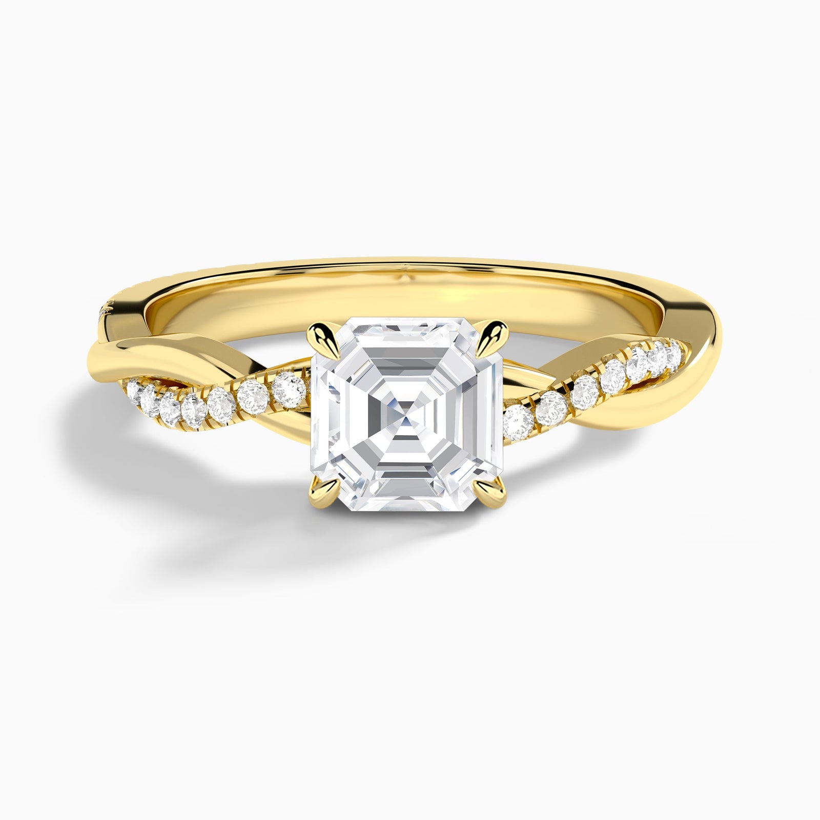 Petite Twisted Vine Diamond Engagement Ring