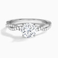 Petite Luxe Twisted Vine Diamond Engagement Ring