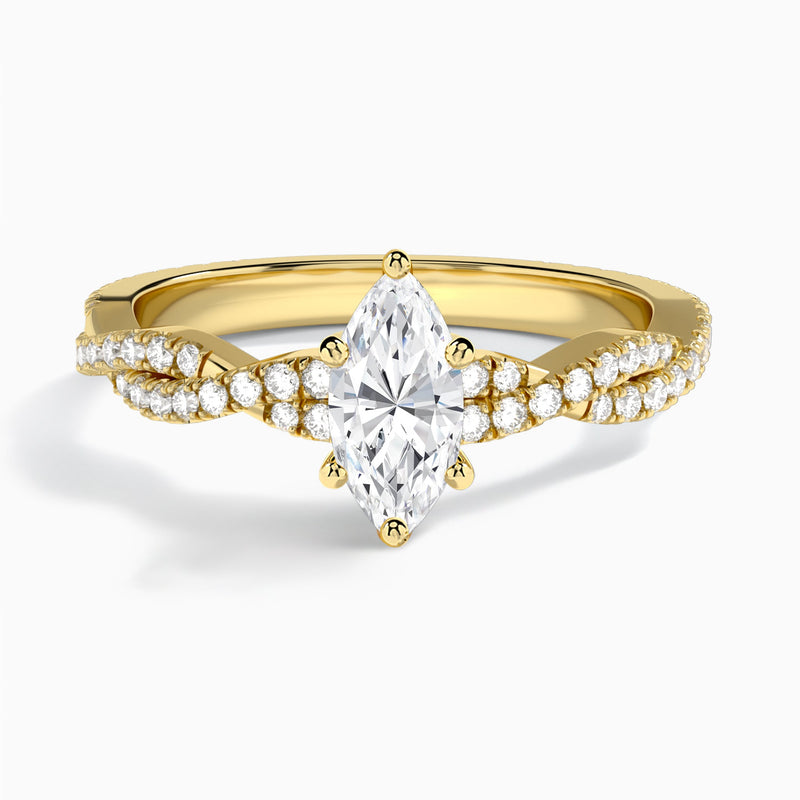 Luxe Twisted Vine Diamond Engagement Ring