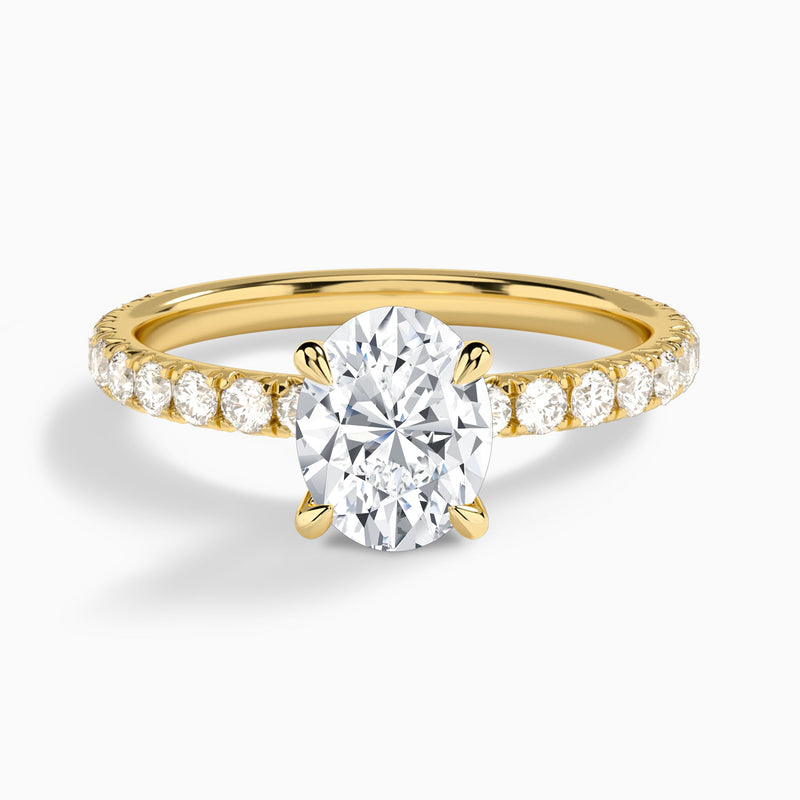 Oval Artemis Lab Grown Diamond Engagement Ring In 18K Yellow Gold - Lucenjuri