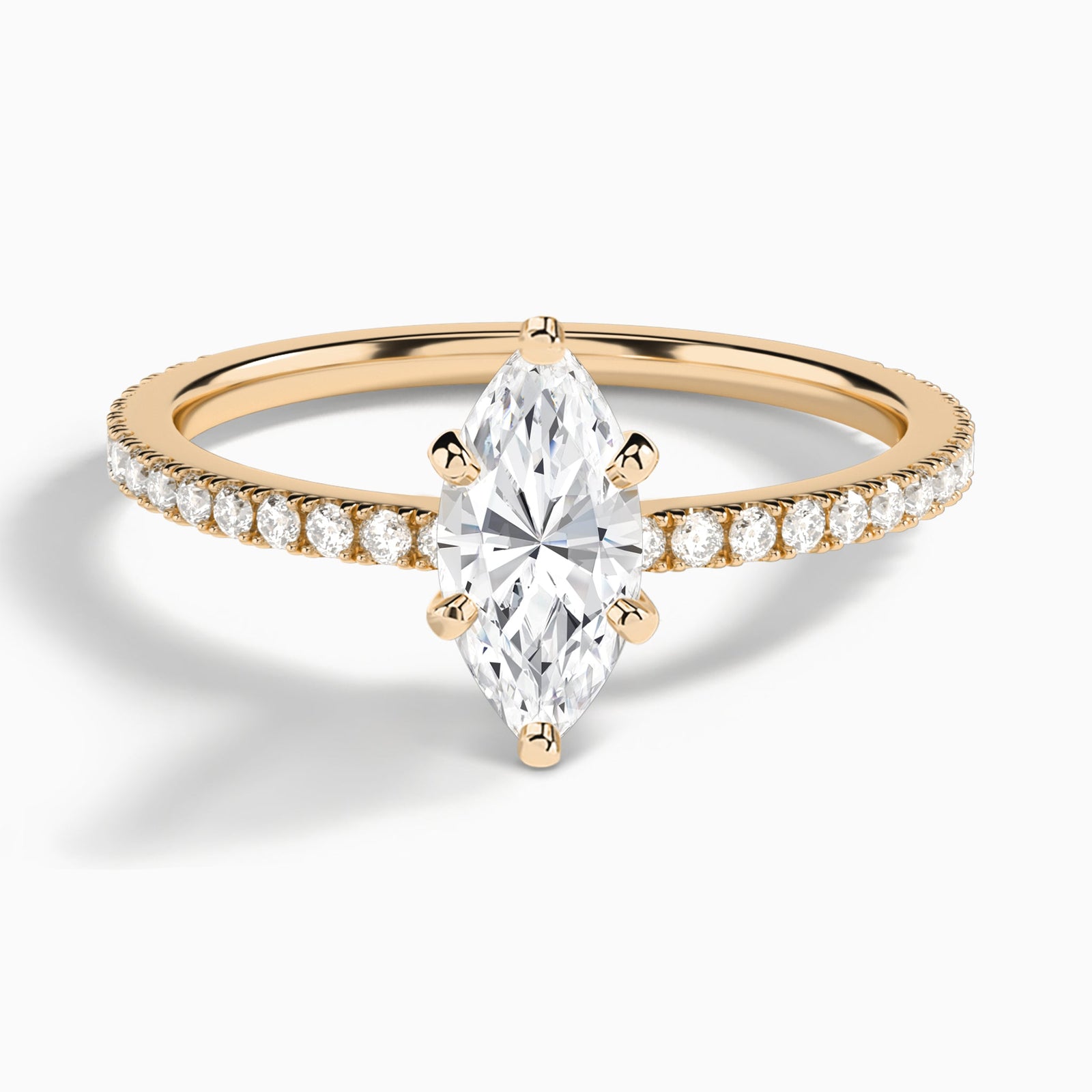 simple marquise engagement ring