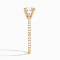 Oval Luxe Belle Lab Grown Diamond Engagement Ring In 14K Rose Gold, Side View