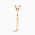 Asscher Chateau Lab Grown Diamond Engagement Ring In 14K Rose Gold, Side View