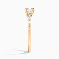 Cushion Chateau Lab Grown Diamond Engagement Ring In 14K Rose Gold, Side View