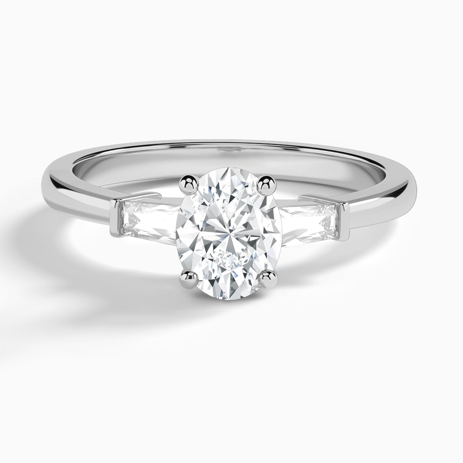 Tapered Baguette Diamond Engagement Ring