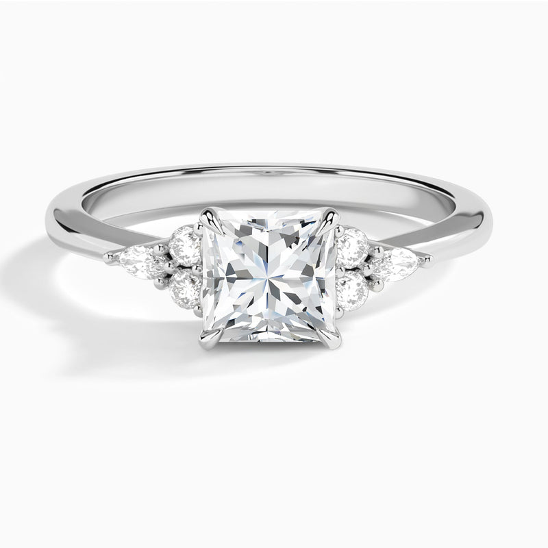 Princess Marvella Lab Grown Diamond Engagement Ring In Platinum - Lucenjuri