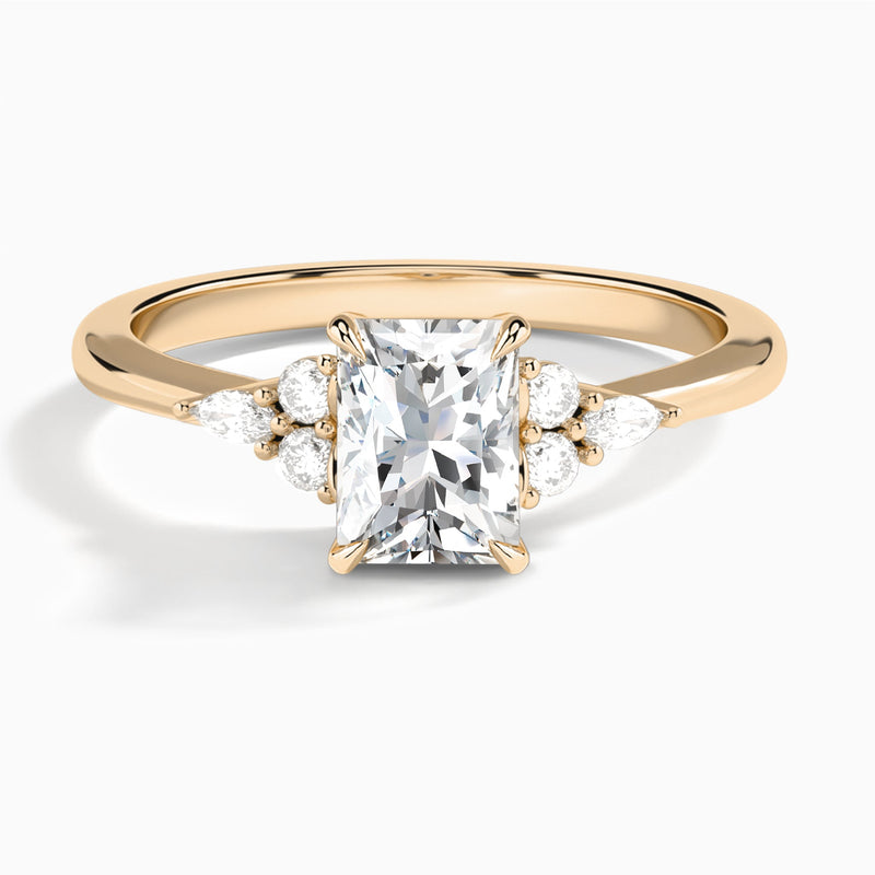 Radiant Marvella Lab Grown Diamond Engagement Ring In 14K Rose Gold - Lucenjuri