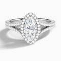 Minerva Halo Diamond Engagement Ring