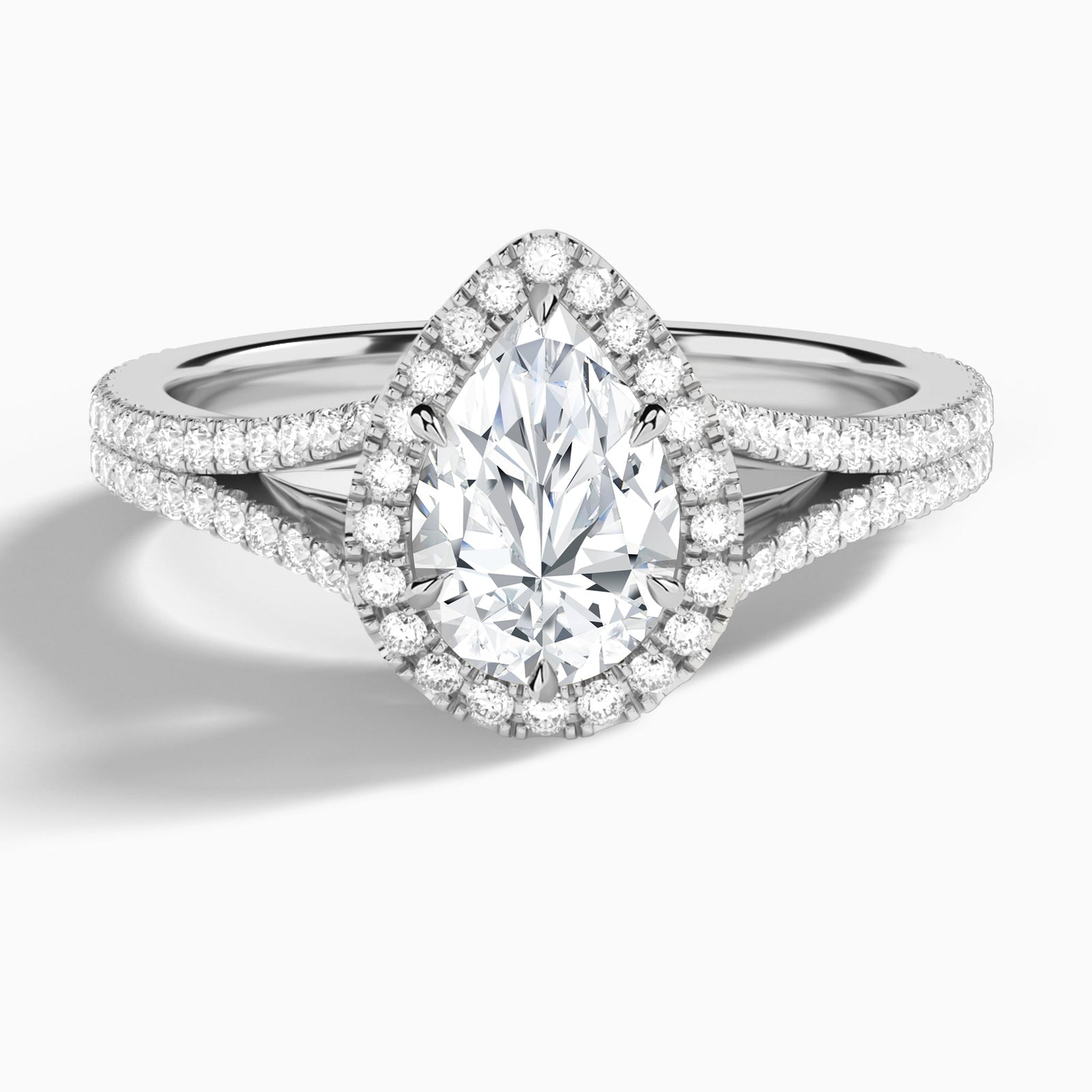 Minerva Halo Diamond Engagement Ring