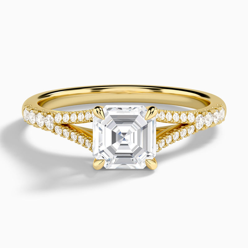 Split Shank Diamond Engagement Ring