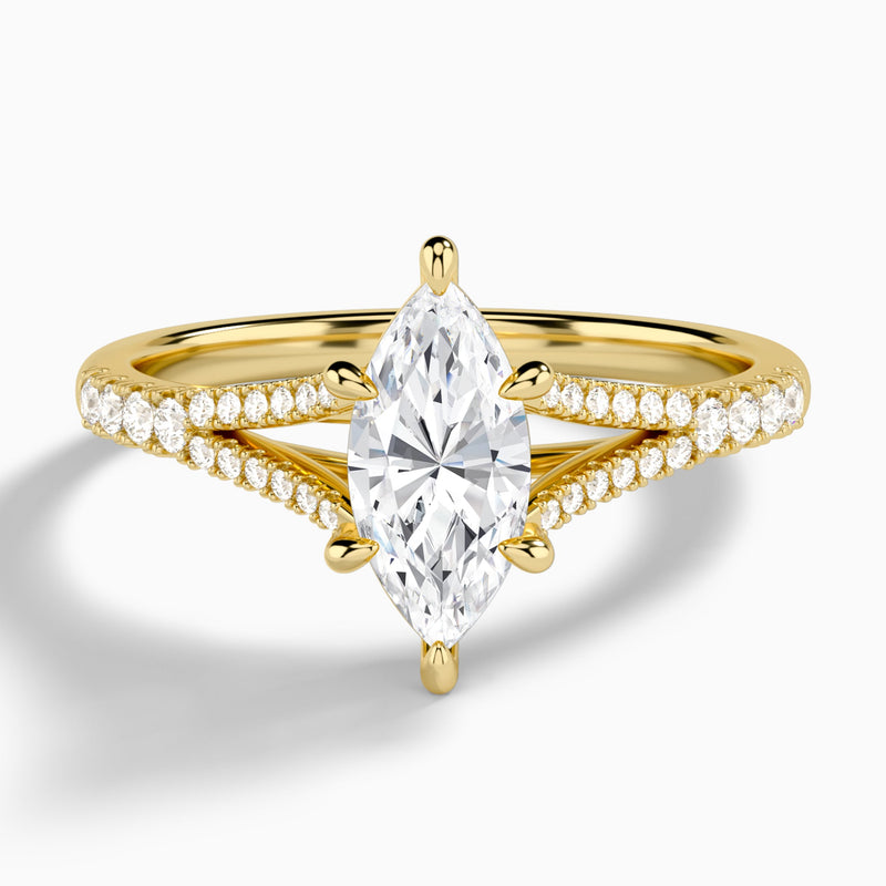 Split Shank Diamond Engagement Ring