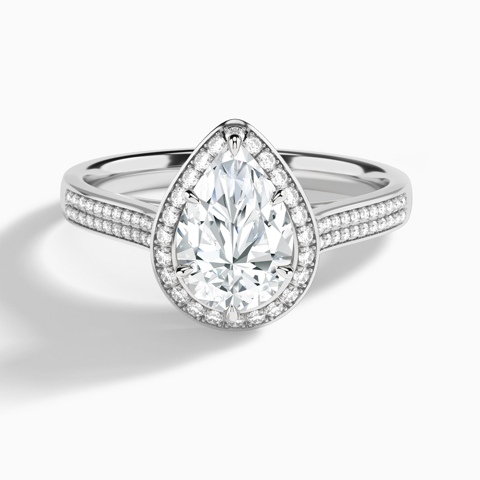 Double Halo Diamond Engagement Ring