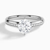 Petite Adorned Classic Four-Prong Diamond Engagement Ring